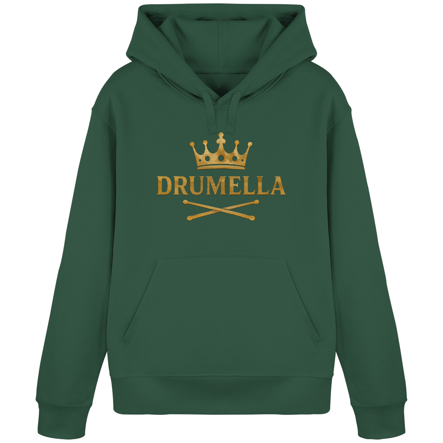 Damen Hoodie mit goldenem Drumella Logo - Organic Basic Hoodie