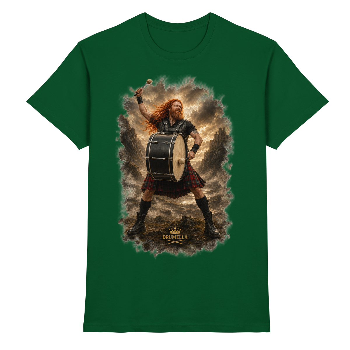 Rockiger Base Drummer - Damen - Herren - T-Shirt - Drumella