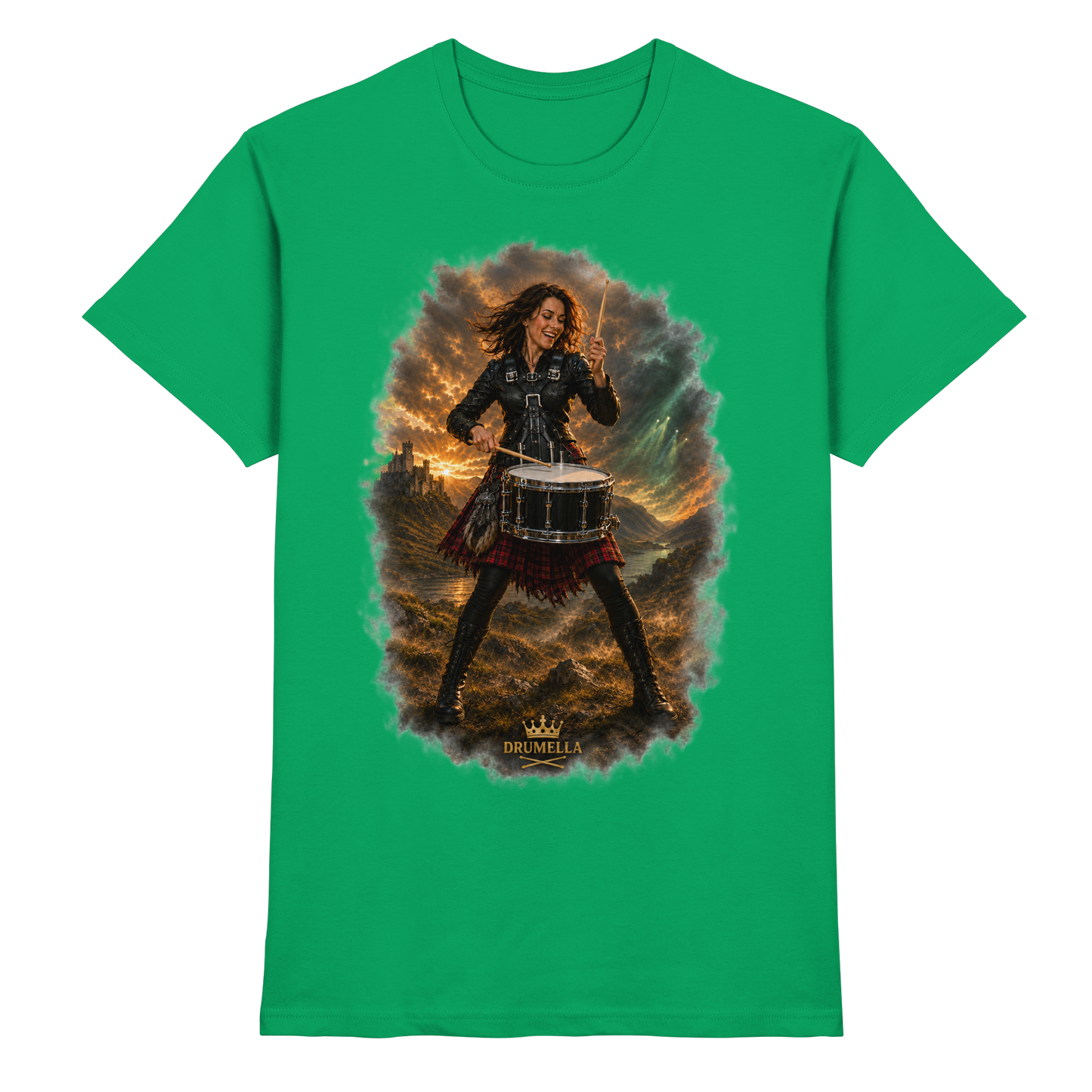 Rockige Snare-Drummerin – Drumella T-Shirt - Premium Shirt