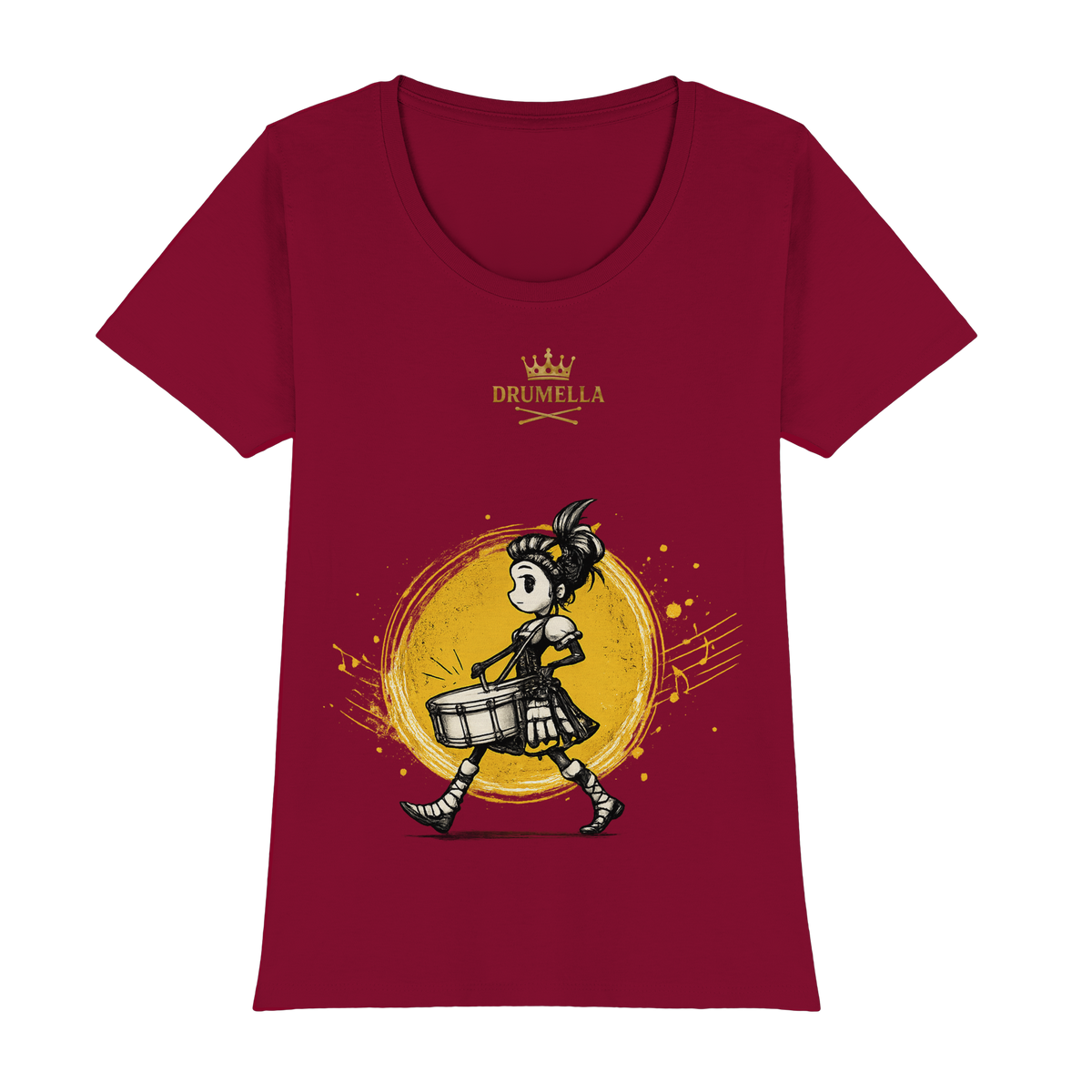 Drummer Girl - Snare Drum - Damen - T- Shirt - Drumella