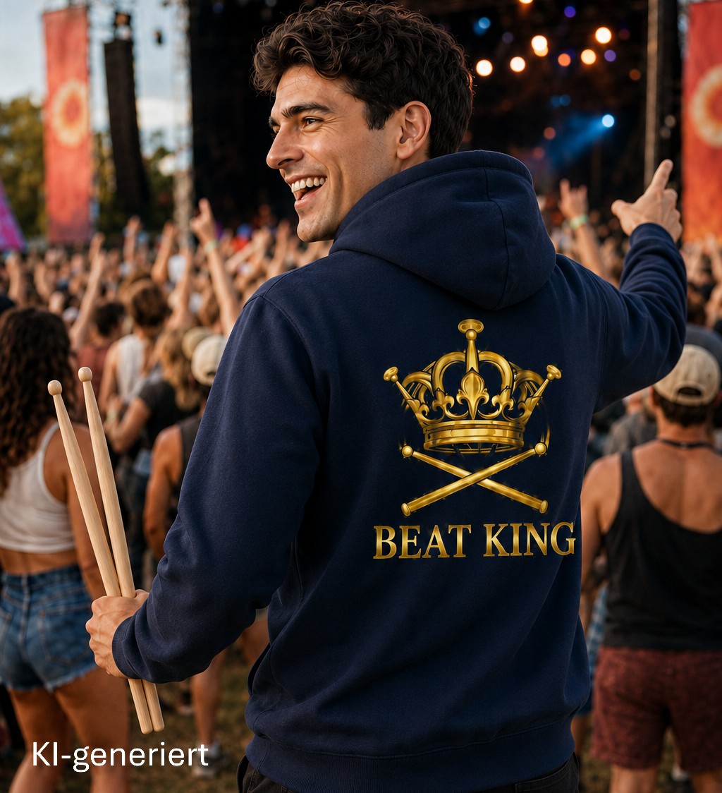Herren Drumella Hoodie mit BEAT-KING Aufdruck - Organic Basic Hoodie