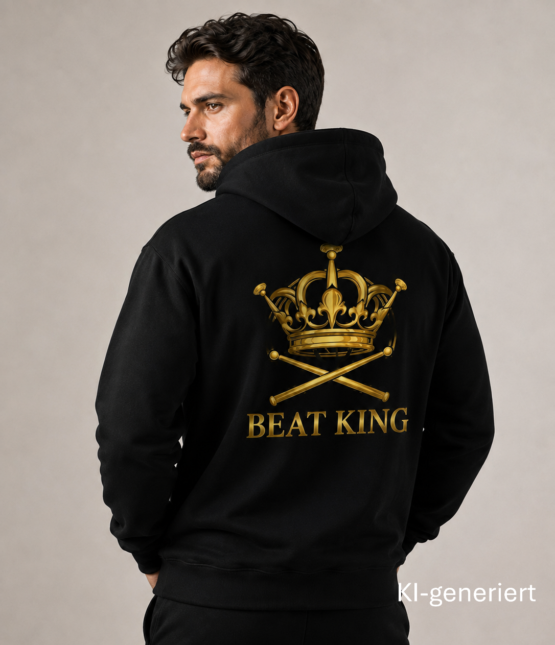 Herren Drumella Hoodie mit BEAT-KING Aufdruck - Organic Basic Hoodie