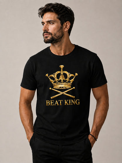 Kurzarm Herren Drumella T-Shirt mit BEAT-KING Aufdruck