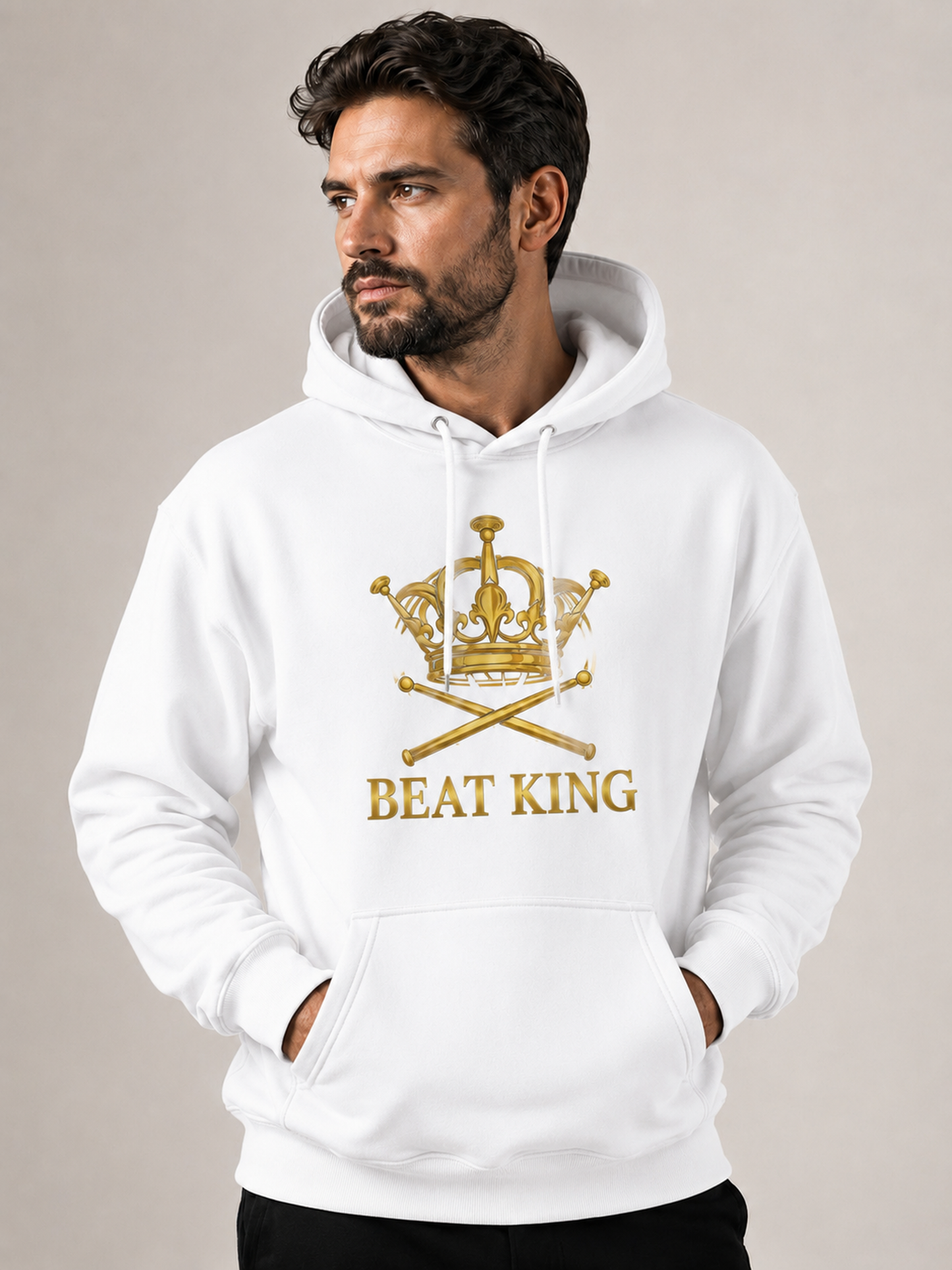 Herren Drumella Hoodie mit BEAT-KING Aufdruck