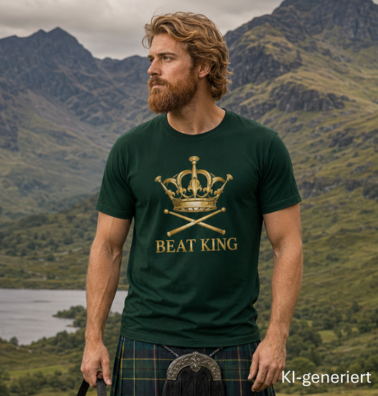 Kurzarm Herren Drumella T-Shirt mit BEAT-KING Aufdruck - Premium Shirt