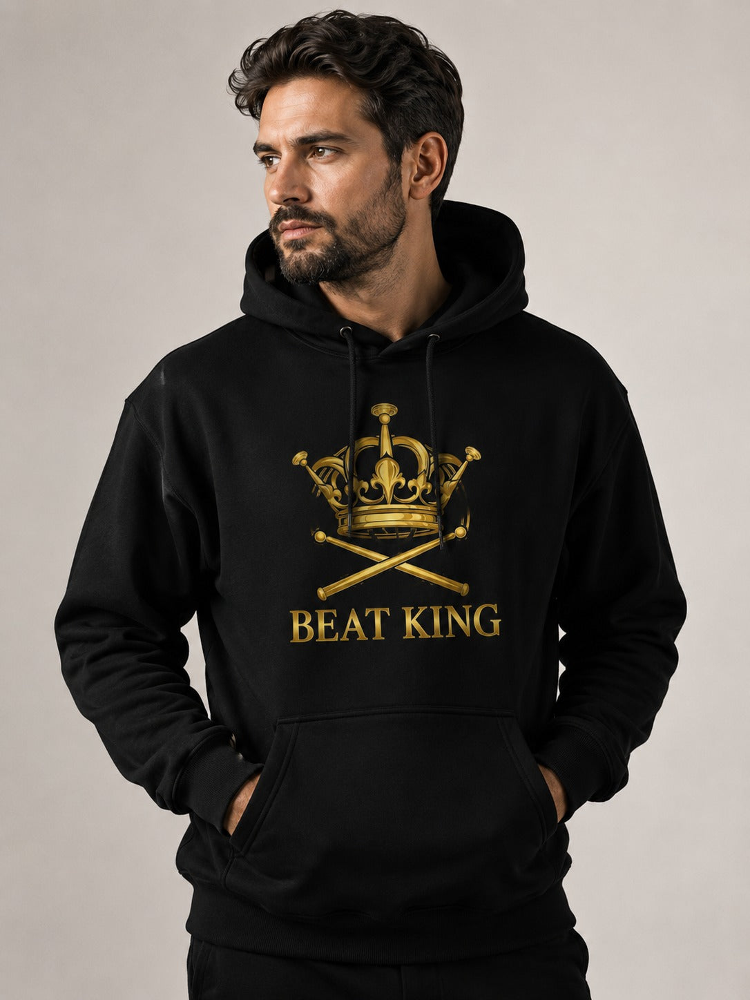 Herren Drumella Hoodie mit BEAT-KING Aufdruck
