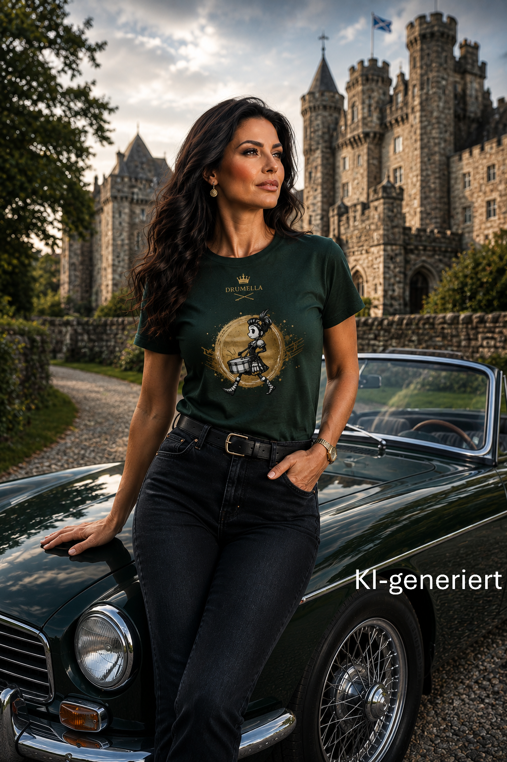 Kurzarm T-Shirt mit Rundhals - Punk Drummer Girl - Womens Premium Classic T-Shirt