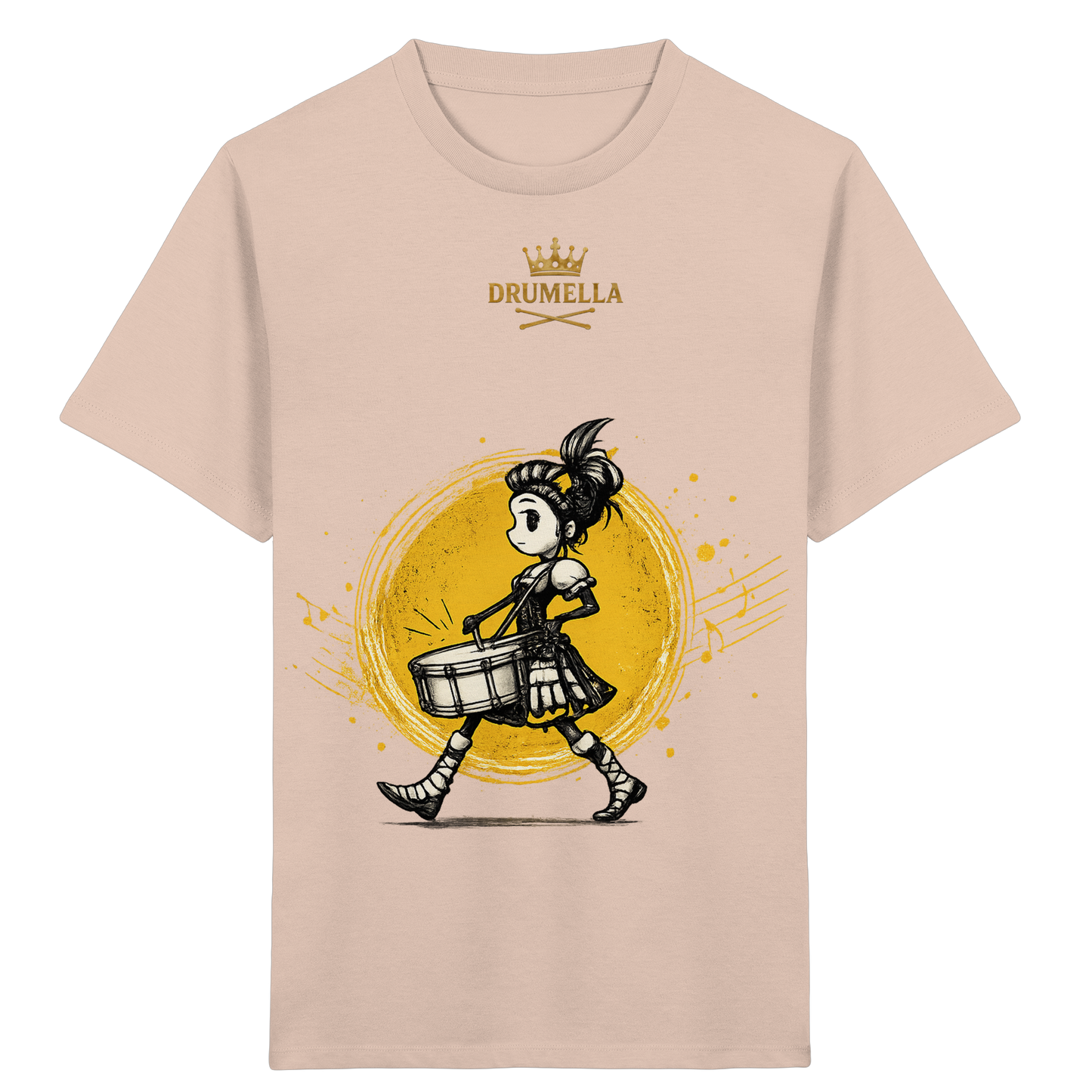Drumella Kinder-T-Shirt – Drummer Girl - Kids Organic Shirt