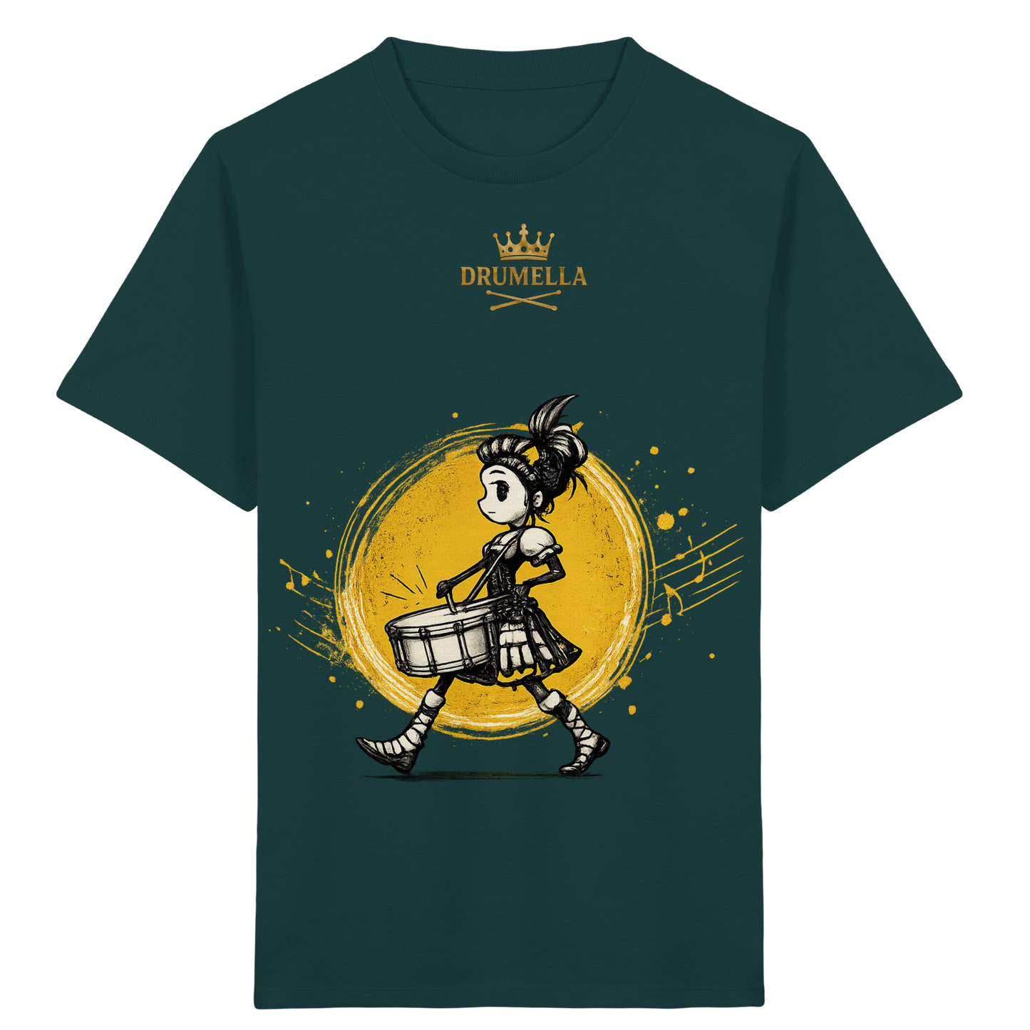 Drumella Kinder-T-Shirt – Drummer Girl - Kids Organic Shirt