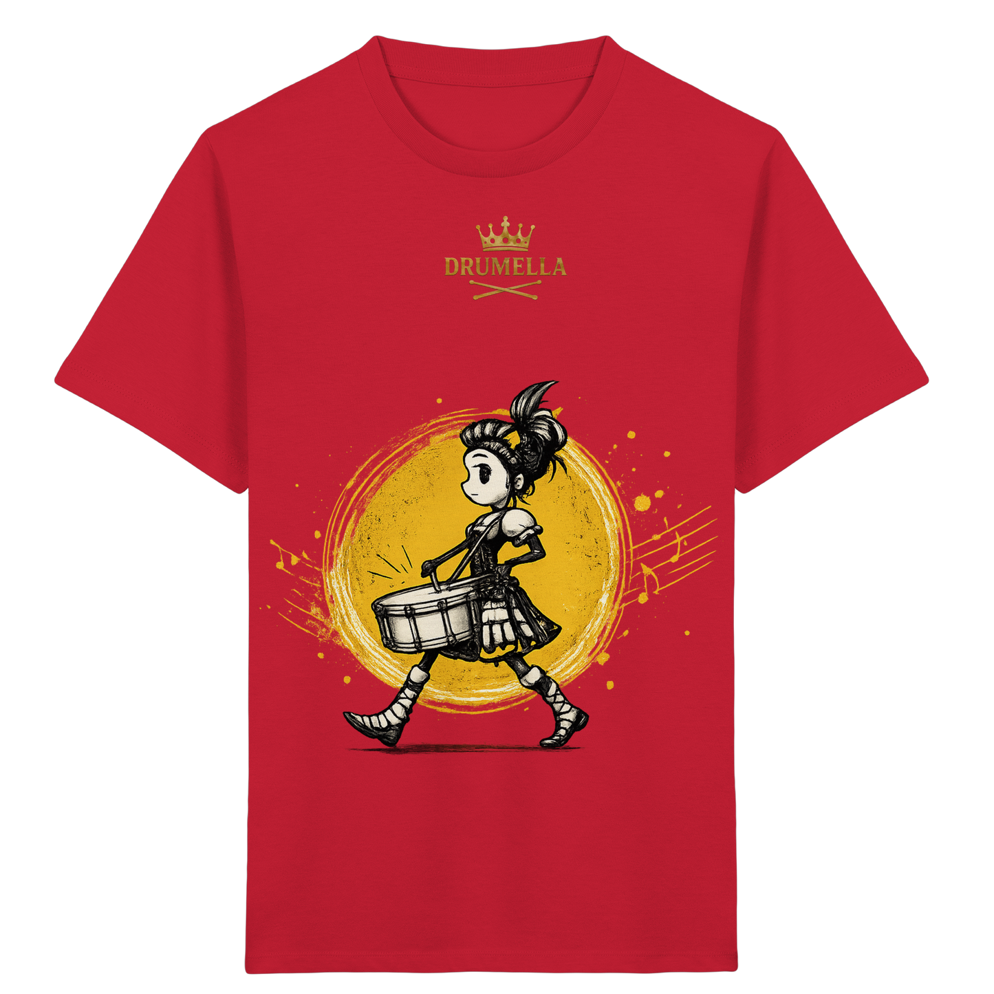 Drumella Kinder-T-Shirt – Drummer Girl - Kids Organic Shirt