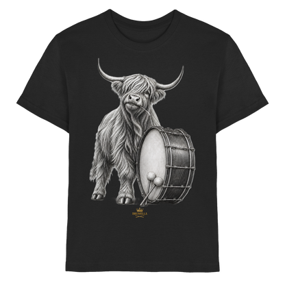 Cooles Hochlandrind mit Base Drum – Drumella T-Shirt Kids - Kids Premium Shirt