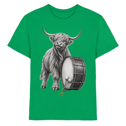 Cooles Hochlandrind mit Base Drum – Drumella T-Shirt Kids - Kids Premium Shirt