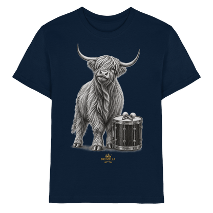 Highland Cow & Tenor Drum – Drumella Kinder-T-Shirt - Kids Premium Shirt