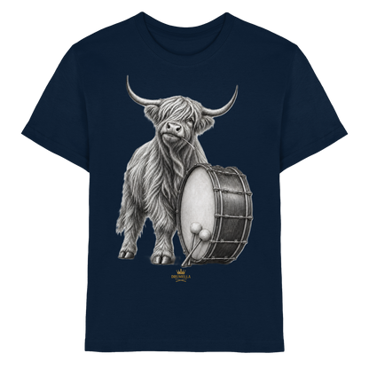 Cooles Hochlandrind mit Base Drum – Drumella T-Shirt Kids - Kids Premium Shirt