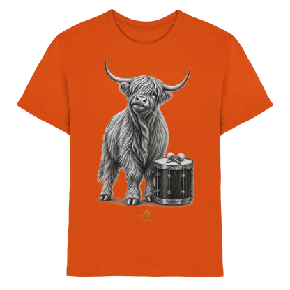 Highland Cow & Tenor Drum – Drumella Kinder-T-Shirt - Kids Premium Shirt