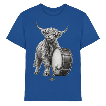 Cooles Hochlandrind mit Base Drum – Drumella T-Shirt Kids - Kids Premium Shirt