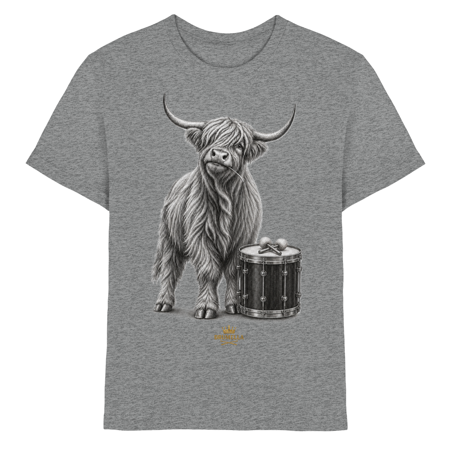 Highland Cow & Tenor Drum – Drumella Kinder-T-Shirt - Kids Premium Shirt