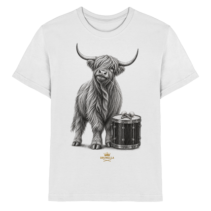 Highland Cow & Tenor Drum – Drumella Kinder-T-Shirt - Kids Premium Shirt