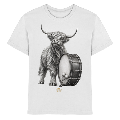Cooles Hochlandrind mit Base Drum – Drumella T-Shirt Kids - Kids Premium Shirt