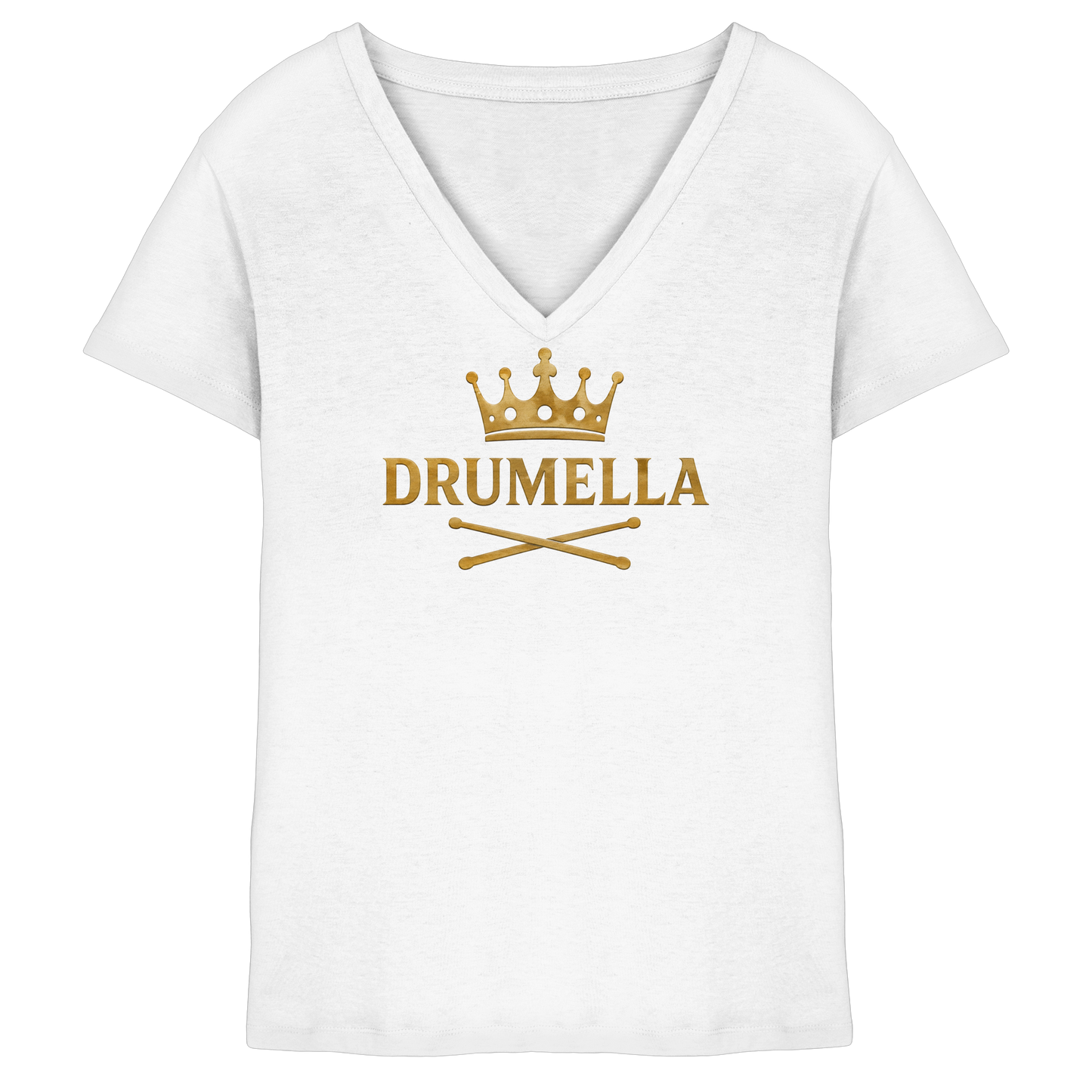 Damen V-Shirt mit Drumella Logo - Ladies V-Neck Shirt
