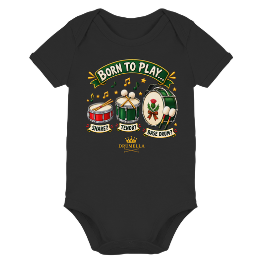Drumella Babybody – Born to Play - Organic Baby Bodysuit