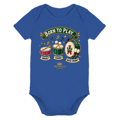 Drumella Babybody – Born to Play - Organic Baby Bodysuit