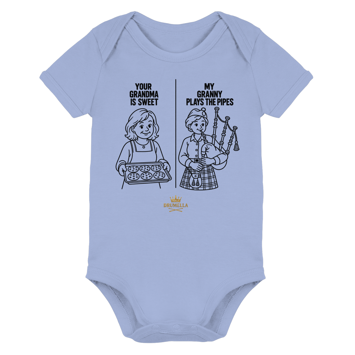 My Granny plays the Pipes - Dudelsack - Baby Bodysuit - Drumella