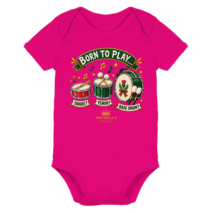Drumella Babybody – Born to Play - Organic Baby Bodysuit