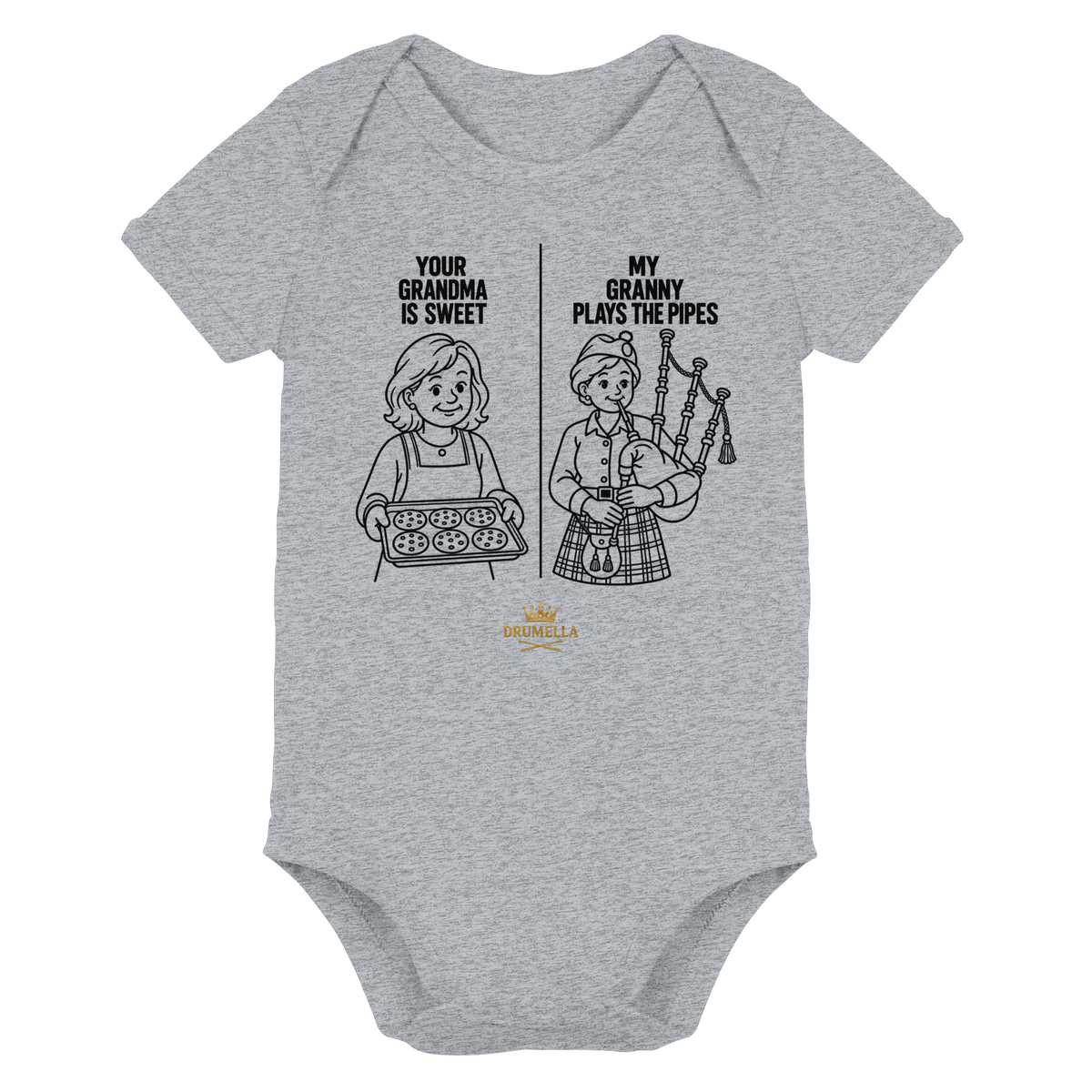 My Granny plays the Pipes - Dudelsack - Baby Bodysuit - Drumella