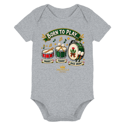 Drumella Babybody – Born to Play - Organic Baby Bodysuit