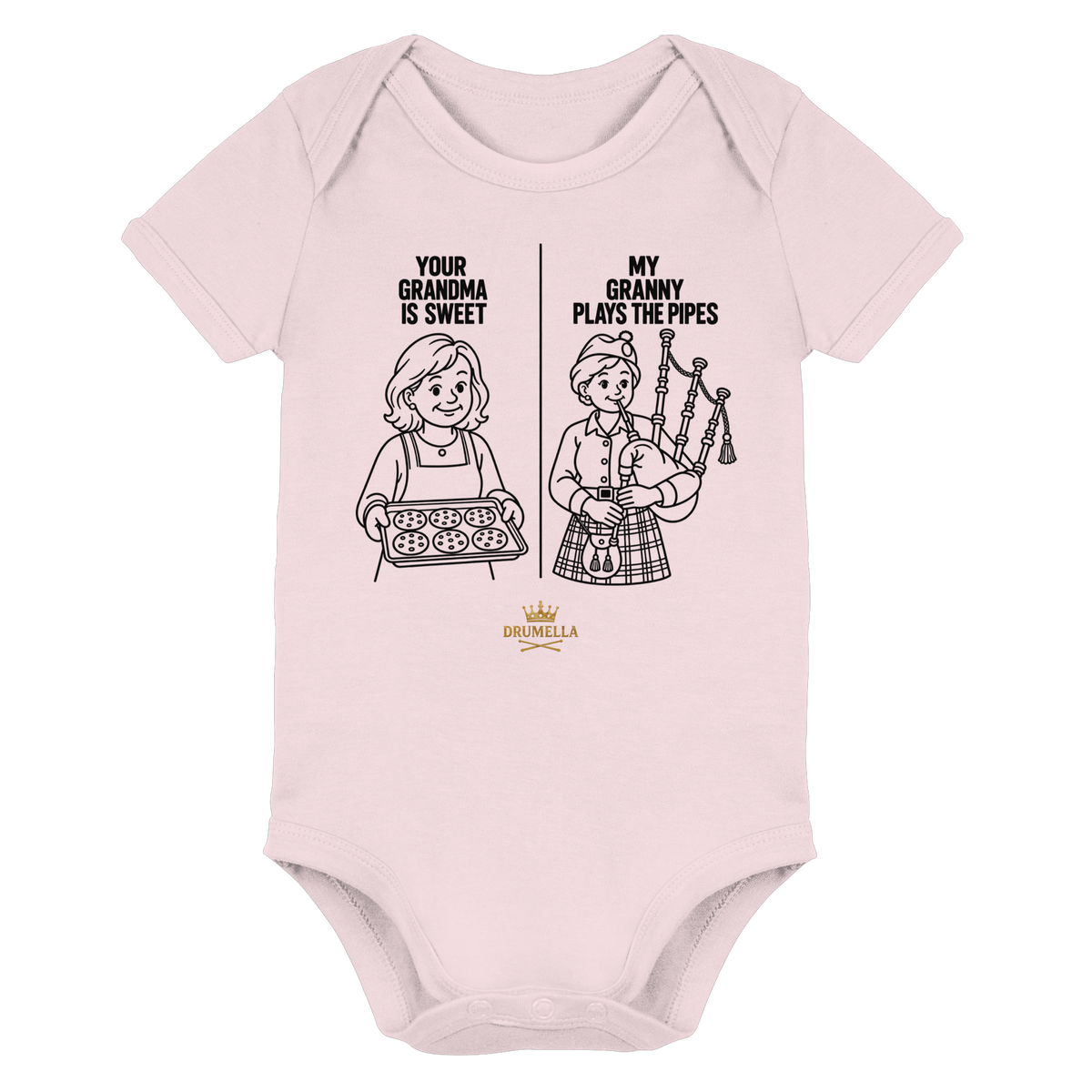 My Granny plays the Pipes - Dudelsack - Baby Bodysuit - Drumella