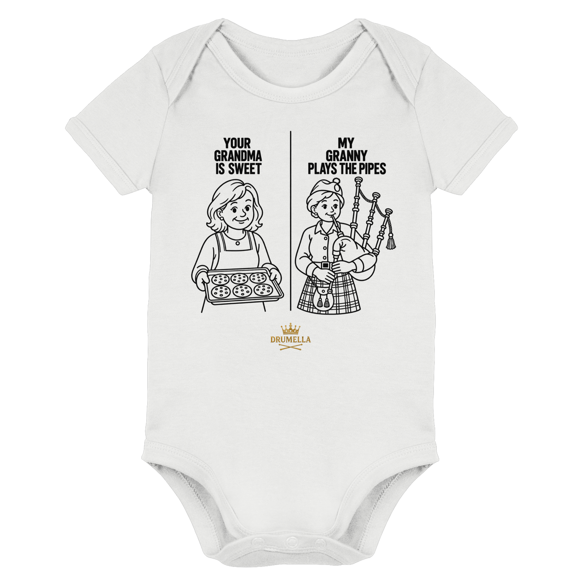 My Granny plays the Pipes - Dudelsack - Baby Bodysuit - Drumella