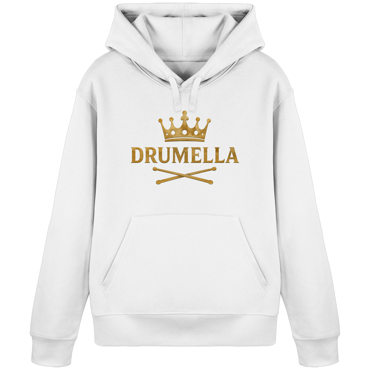 Damen Hoodie mit goldenem Drumella Logo - Organic Basic Hoodie