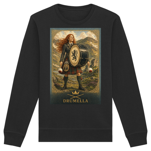 Drumella Damen-Sweatshirt – Highland Base Drummerin - Organic Basic Unisex Sweatshirt