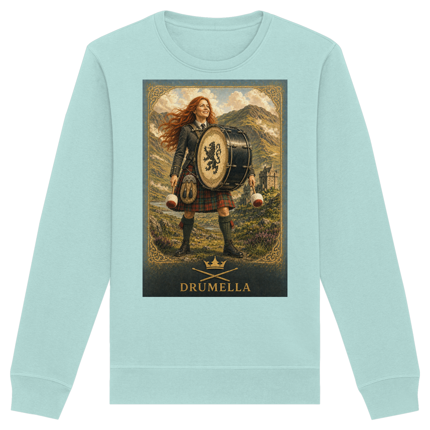 Drumella Damen-Sweatshirt – Highland Base Drummerin - Organic Basic Unisex Sweatshirt