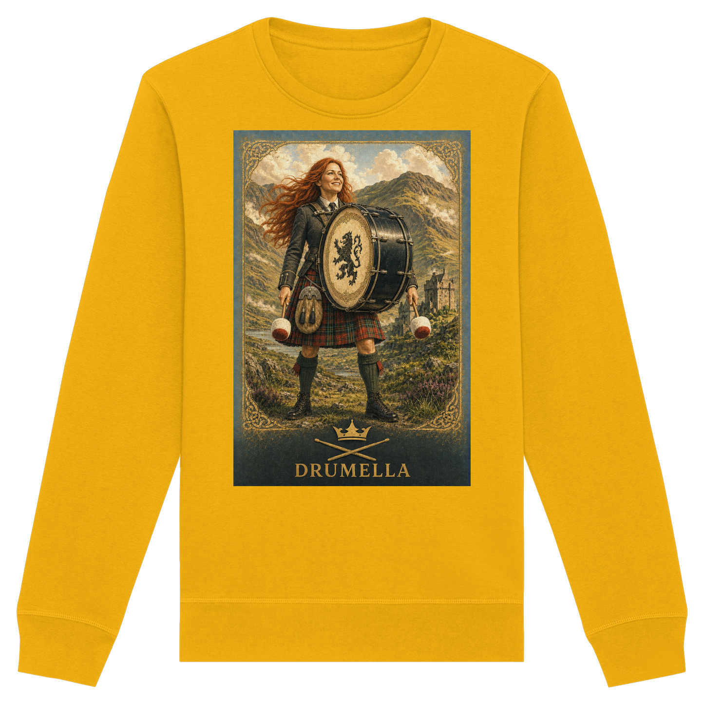 Drumella Damen-Sweatshirt – Highland Base Drummerin - Organic Basic Unisex Sweatshirt