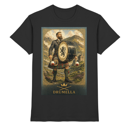 Drumella Herren-T-Shirt – Base Drummer Highlands - Premium Shirt