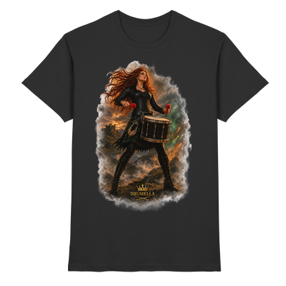 Drumella T-Shirt - Rockige Tenor-Trommlerin - Premium Shirt