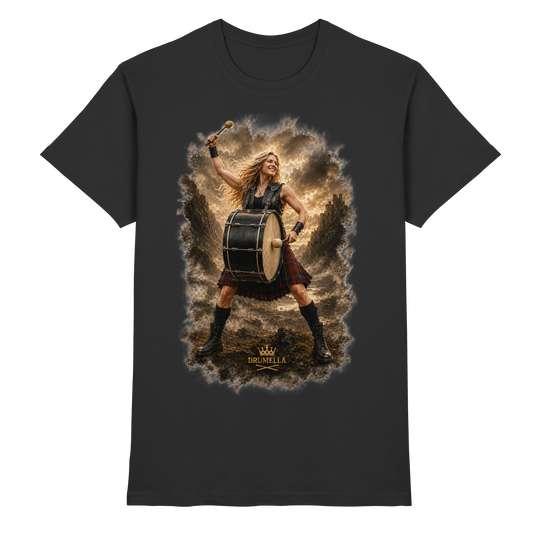 Drumella „Rocking Base Drummerin“ Unisex T-Shirt - Premium Shirt