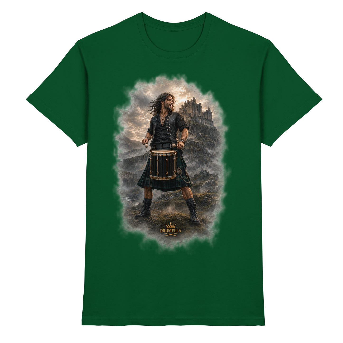 Drumella T-Shirt - Rockiger Tenor-Drummer - Premium Shirt