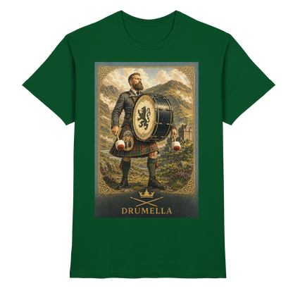 Drumella Herren-T-Shirt – Base Drummer Highlands - Premium Shirt