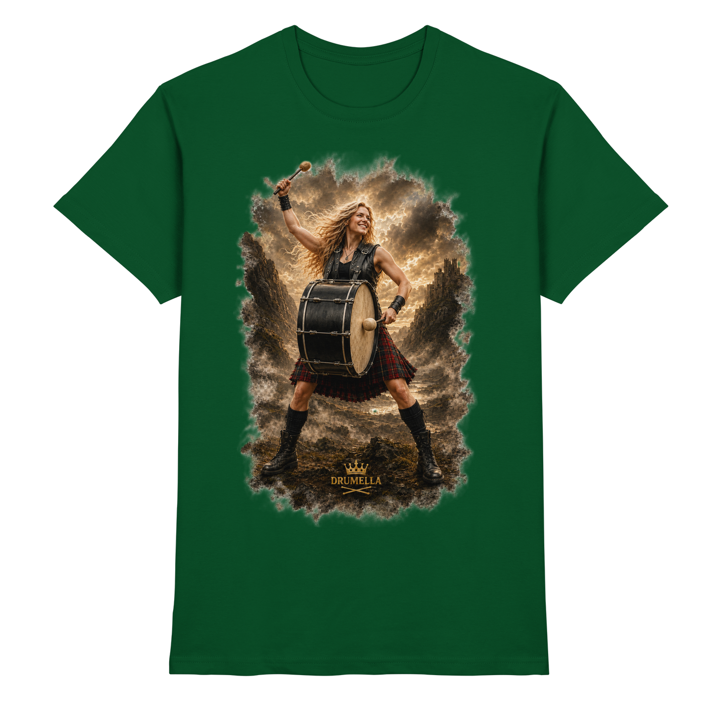 Drumella „Rocking Base Drummerin“ Unisex T-Shirt - Premium Shirt