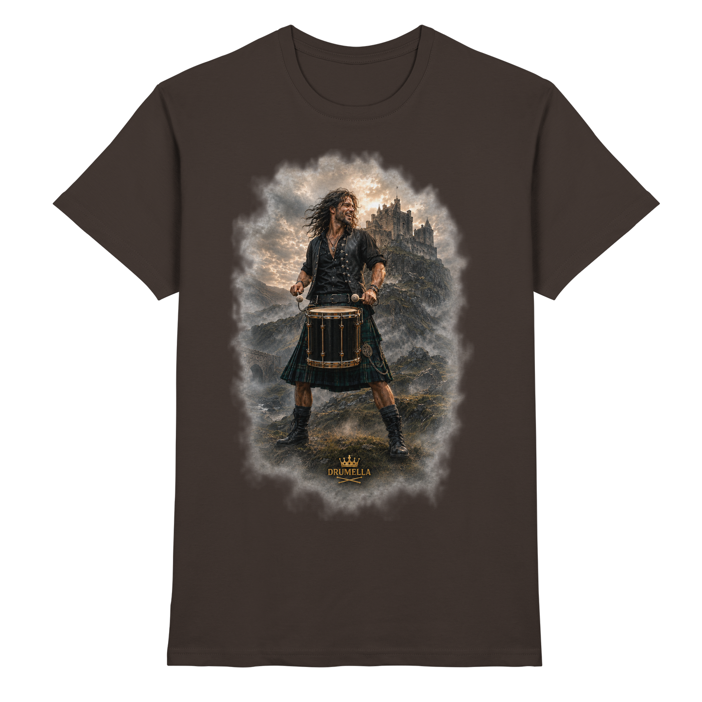 Drumella T-Shirt - Rockiger Tenor-Drummer - Premium Shirt