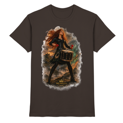Drumella T-Shirt - Rockige Tenor-Trommlerin - Premium Shirt