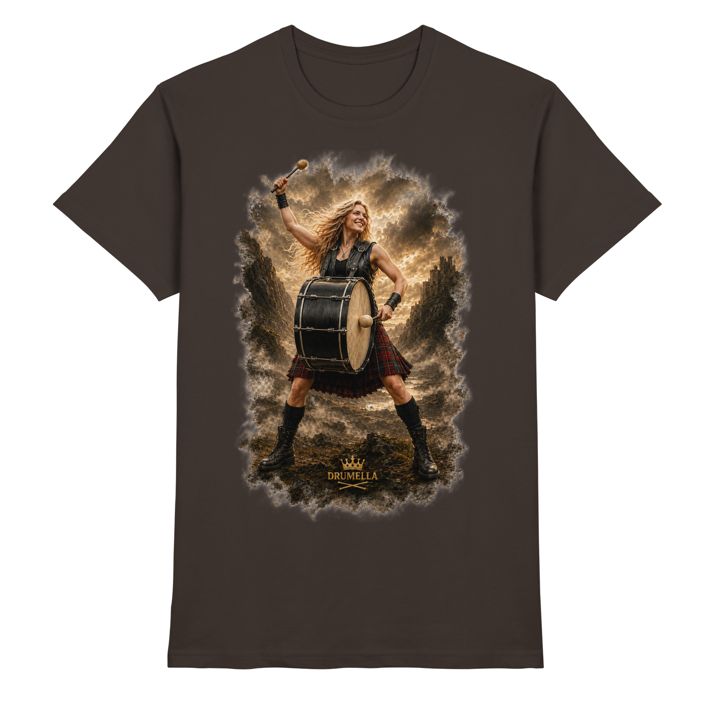 Drumella „Rocking Base Drummerin“ Unisex T-Shirt - Premium Shirt