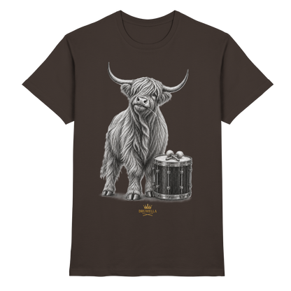 Highland Cow & Tenor Drum – Drumella T-Shirt - Premium Shirt