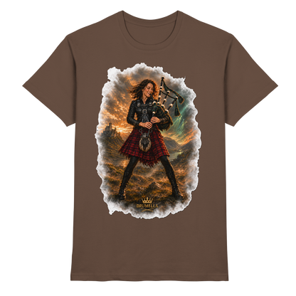 Rockige Dudelsackspielerin kurze Haare - Bagpipes - Damen - Herren - T-Shirt - Drumella - Premium Shirt