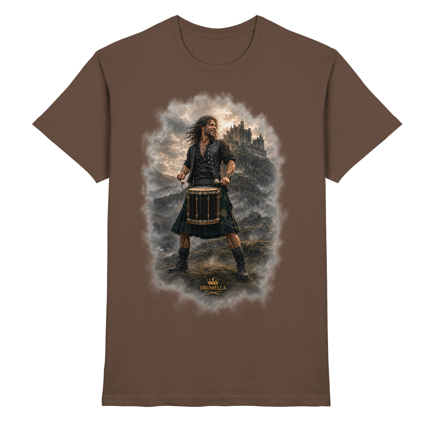 Drumella T-Shirt - Rockiger Tenor-Drummer - Premium Shirt
