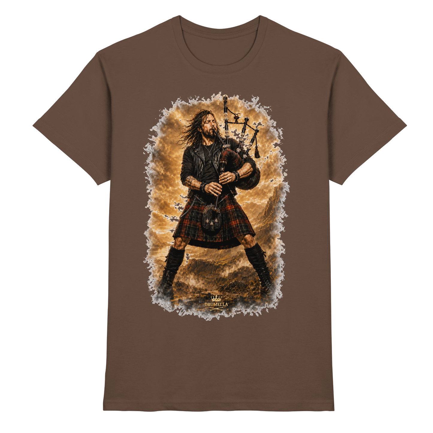 Drumella „Highland Rock“ Dudelsack-T-Shirt - Premium Shirt