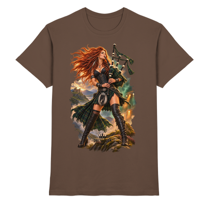 Rockige Dudelsackspielerin – Drumella T-Shirt - Premium Shirt